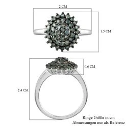Alexandrit-Ring, 925 Silber Platiniert (Größe 20.00) Ca. 0.81 Ct -Schmuck Shoplc 7078660 6