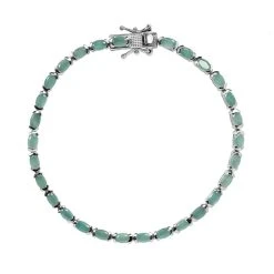 Grandidierit Armband, Ca. 19 Cm, 925 Silber Platiniert Ca. 8.27 Ct