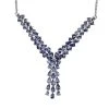 Tansanit-Collier, Ca. 45 Cm, 925 Silber Platiniert Ca. 12.28 Ct -Schmuck Shoplc 7079230