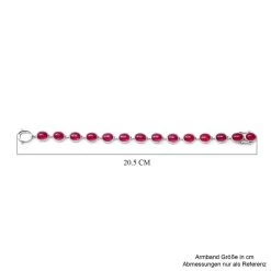 Exklusives Angebot- Afrikanischer Rubin (Fissure Gefüllt) Armband Ca. 19 Cm 925 Silber Platiniert Ca. 45.22 Ct -Schmuck Shoplc 7080525 3