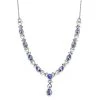 Tansanit Collier, Ca. 45 Cm, 925 Silber Platiniert Ca. 2.33 Ct -Schmuck Shoplc 7080642