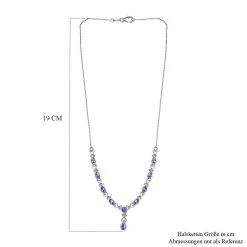 Tansanit Collier, Ca. 45 Cm, 925 Silber Platiniert Ca. 2.33 Ct -Schmuck Shoplc 7080642 5
