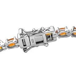 Mandarinen-Kyanit Armband Ca. 19 Cm 925 Silber Platiniert Ca. 11,34 Ct 10 Mandarinen-Kyanit Armband Ca. 19 Cm 925 Silber Platiniert Ca. 11,34 Ct -Schmuck Shoplc 7080954 3