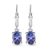Tansanit Ohrringe, 925 Silber Platiniert Ca. 1.27 Ct -Schmuck Shoplc 7081078