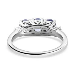 Tansanit Und Weißer Diamant-Ring, 925 Silber Platiniert (Größe 16.00) Ca. 1.06 Ct -Schmuck Shoplc 7081177 5