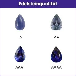 Tansanit Und Weiße Zirkon Ohrringe, 925 Silber Platiniert, Ca. 0.58 Ct -Schmuck Shoplc 7082305 6