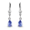 Tansanit Ohrringe, 925 Silber Platiniert Ca. 1.08 Ct -Schmuck Shoplc 7083237
