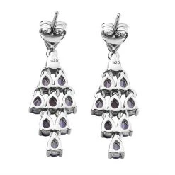 Tansanit-Ohrringe, 925 Silber Platiniert Ca. 3.21 Ct -Schmuck Shoplc 7083405 4