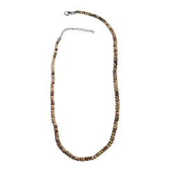 Natürliche Schalenblende Halskette, Ca. 45 Cm, 925 Silber Rhodiniert Ca. 110,00 Ct