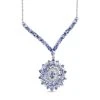 Tansanit Collier, Ca. 45 Cm, 925 Silber Platiniert Ca. 8.01 Ct -Schmuck Shoplc 7126747