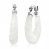 Weiße Jade Ohrringe 925 Silber Rhodiniert Ca. 18.50 Ct 2 Weiße Jade Ohrringe 925 Silber Rhodiniert Ca. 18.50 Ct -Schmuck Shoplc 7130777