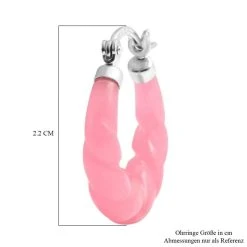 Rosa Jade Ohrringe 925 Silber Rhodiniert Ca. 18.50 Ct -Schmuck Shoplc 7130794 4