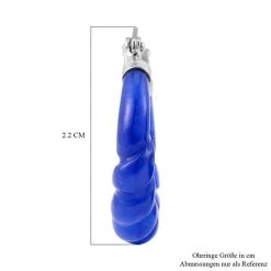 Blaue Jade Ohrringe 925 Silber Rhodiniert Ca. 18.50 Ct -Schmuck Shoplc 7130802 4