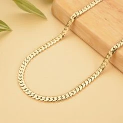 Panzerkette, Ca. 45 Cm, Reiner Edelstahl Goldfarben Ca. 25,50g -Schmuck Shoplc 7132758 1