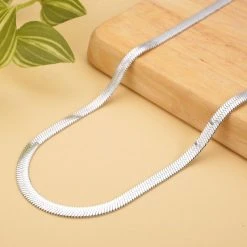 Seidige Fischgräten-Gliederkette, Ca. 45 Cm, Reiner Edelstahl Ca. 20,20g -Schmuck Shoplc 7132803 1