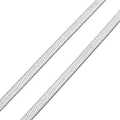 Seidige Fischgräten-Gliederkette, Ca. 45 Cm, Reiner Edelstahl Ca. 20,20g -Schmuck Shoplc 7132803 3