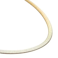 Seidige Fischgräten-Gliederkette, Ca. 45 Cm, Reiner Edelstahl Goldfarben Ca. 20,20g -Schmuck Shoplc 7132804 2