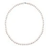 Weiße Süßwasserperlen-Halskette, Ca. 50 Cm, 925 Silber Rhodiniert -Schmuck Shoplc 7133797