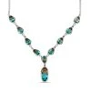 Aqua Terra Costa Quarz Halskette, Ca. 45 Cm, 925 Silber Platiniert Ca. 30.06 Ct -Schmuck Shoplc 7134501