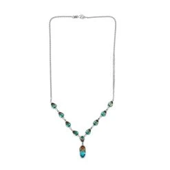 Aqua Terra Costa Quarz Halskette, Ca. 45 Cm, 925 Silber Platiniert Ca. 30.06 Ct -Schmuck Shoplc 7134501 3