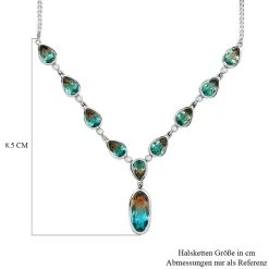 Aqua Terra Costa Quarz Halskette, Ca. 45 Cm, 925 Silber Platiniert Ca. 30.06 Ct -Schmuck Shoplc 7134501 5