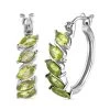 Natürliche Peridot Creolen, Edelstahl Ca. 2.58 Ct -Schmuck Shoplc 7141012