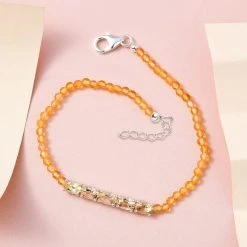 Citrin Armband, Ca. 19 Cm, 925 Silber, Ca. 12.13 Ct -Schmuck Shoplc 7141092 1