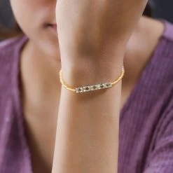 Citrin Armband, Ca. 19 Cm, 925 Silber, Ca. 12.13 Ct -Schmuck Shoplc 7141092 2