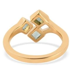 Blaugrüner Grandidierit-Ring, 925 Silber Vergoldet (Größe 16.00) Ca. 0.50 Ct -Schmuck Shoplc 7146949 5