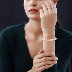 Weißer Kristall Armreif Ca. 19 Cm Reiner Edelstahl, Rosévergoldet -Schmuck Shoplc 7147371 2