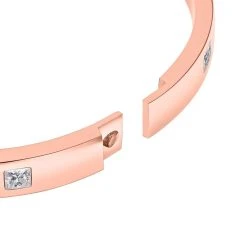 Weißer Kristall Armreif Ca. 19 Cm Reiner Edelstahl, Rosévergoldet -Schmuck Shoplc 7147371 5