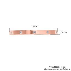 Weißer Kristall Armreif Ca. 19 Cm Reiner Edelstahl, Rosévergoldet -Schmuck Shoplc 7147371 6