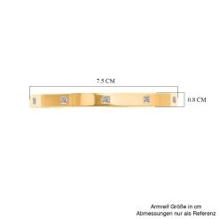 Weißer Kristall Armreif Ca. 19 Cm Reiner Edelstahl, Vergoldet -Schmuck Shoplc 7147372 6