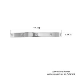 Weißer Kristall Armreif, Ca. 19 Cm Reiner Edelstahl 15 Weißer Kristall Armreif, Ca. 19 Cm Reiner Edelstahl -Schmuck Shoplc 7147373 6