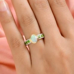 Natürlicher Äthiopischer Opal Und Natürlicher Chromdiopsid Ring 925 Silber Vergoldet (Größe 16.00) Ca. 1,49 Ct 11 Natürlicher Äthiopischer Opal Und Natürlicher Chromdiopsid Ring 925 Silber Vergoldet (Größe 16.00) Ca. 1,49 Ct -Schmuck Shoplc 7149459 2