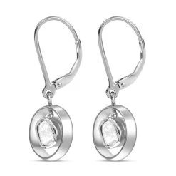 Handgearbeitete Polki-Diamant Ohrringe, 925 Silber Platiniert Ca. 0,20 Ct -Schmuck Shoplc 7152594 3