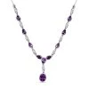 Natürliches, Marokkanisches Amethyst Collier, Ca. 45 Cm, 925 Silber Platiniert Ca. 5.58 Ct -Schmuck Shoplc 7152937