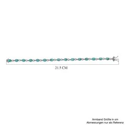 Sierra Nevada Türkis Und Eißer Zirkon Armband, Ca. 20 Cm, 925 Silber Platiniert Ca. 8.37 Ct -Schmuck Shoplc 7154021 4
