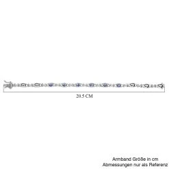 AAA Tansanit Und Weißes Zirkon Armband, Ca. 19 Cm, 925 Silber Platiniert Ca. 2.29 Ct -Schmuck Shoplc 7155059 4