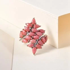 Oregon Pfirsich Opal-Ring, 925 Silber Platiniert (Größe 19.00) Ca. 3.40 Ct 10 Oregon Pfirsich Opal-Ring, 925 Silber Platiniert (Größe 19.00) Ca. 3.40 Ct -Schmuck Shoplc 7155909 1