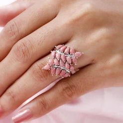 Oregon Pfirsich Opal-Ring, 925 Silber Platiniert (Größe 19.00) Ca. 3.40 Ct 11 Oregon Pfirsich Opal-Ring, 925 Silber Platiniert (Größe 19.00) Ca. 3.40 Ct -Schmuck Shoplc 7155909 2