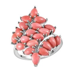 Oregon Pfirsich Opal-Ring, 925 Silber Platiniert (Größe 19.00) Ca. 3.40 Ct 12 Oregon Pfirsich Opal-Ring, 925 Silber Platiniert (Größe 19.00) Ca. 3.40 Ct -Schmuck Shoplc 7155909 3