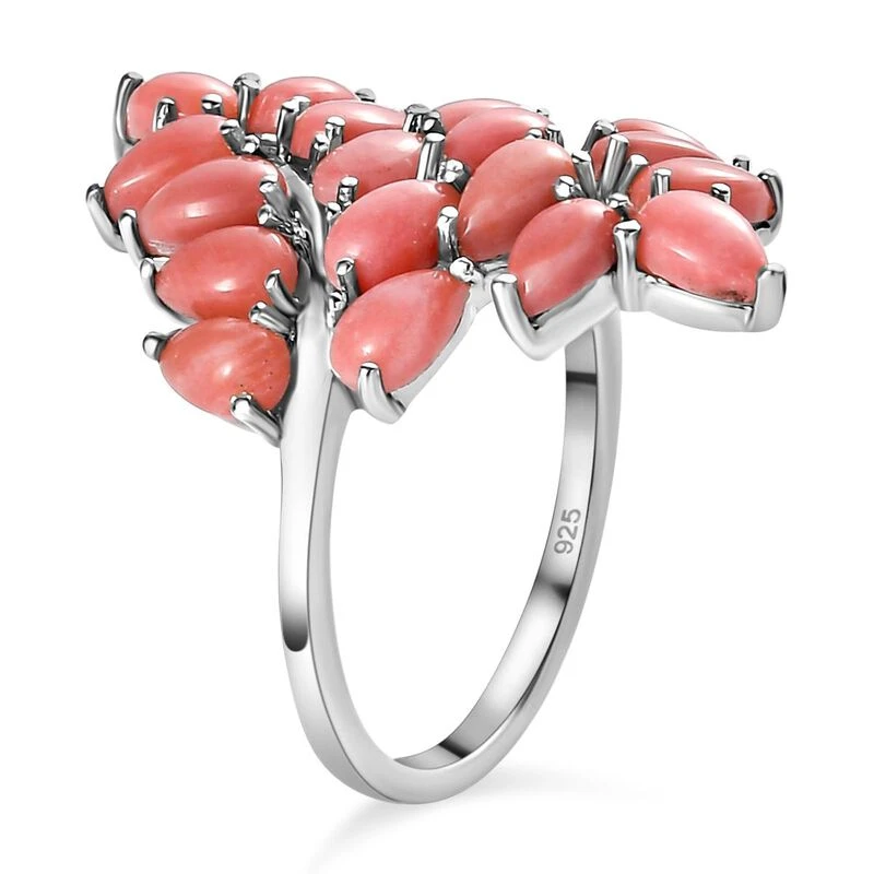 Oregon Pfirsich Opal-Ring, 925 Silber Platiniert (Größe 19.00) Ca. 3.40 Ct 7 Oregon Pfirsich Opal-Ring, 925 Silber Platiniert (Größe 19.00) Ca. 3.40 Ct – Bild 5