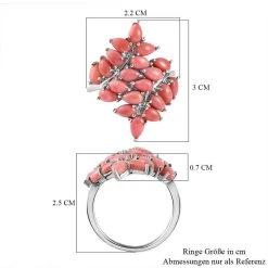 Oregon Pfirsich Opal-Ring, 925 Silber Platiniert (Größe 19.00) Ca. 3.40 Ct 15 Oregon Pfirsich Opal-Ring, 925 Silber Platiniert (Größe 19.00) Ca. 3.40 Ct -Schmuck Shoplc 7155909 6