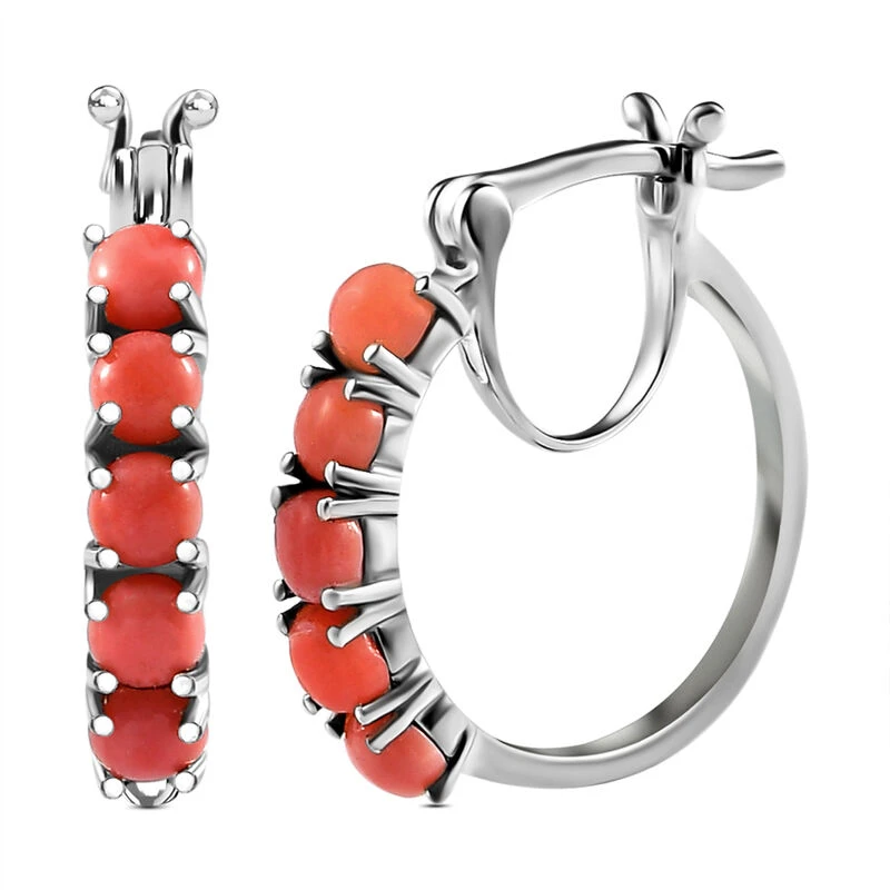 Oregon Pfirsich Opal-Ohrringe, 925 Silber Platiniert, Ca. 0.80 Ct 5 Oregon Pfirsich Opal-Ohrringe, 925 Silber Platiniert, Ca. 0.80 Ct – Bild 3