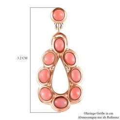 Oregon Pfirsich Opal-Ohrringe, 925 Silber Rosévergoldet Ca. 2.57 Ct -Schmuck Shoplc 7156202 5