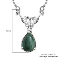 Grünes Aventurin Collier, Ca. 45 Cm, Edelstahl Ca. 5.65 Ct -Schmuck Shoplc 7157084 6