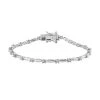 Weißes Diamant Armband, Ca. 19 Cm, 925 Silber Platiniert Ca. 0.50 Ct -Schmuck Shoplc 7157762