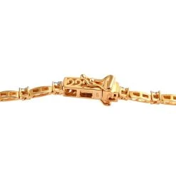 Weißes Diamant Armband, Ca. 19 Cm, 925 Silber Gelbgold Vermeil Ca. 0.50 Ct -Schmuck Shoplc 7157763 3
