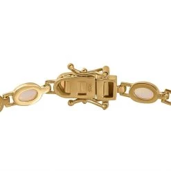 Natürliches, äthiopisches Welo Opal-Armband, Ca. 19 Cm, 925 Silber Vergoldet, Ca. 5.76 Ct -Schmuck Shoplc 7157791 3